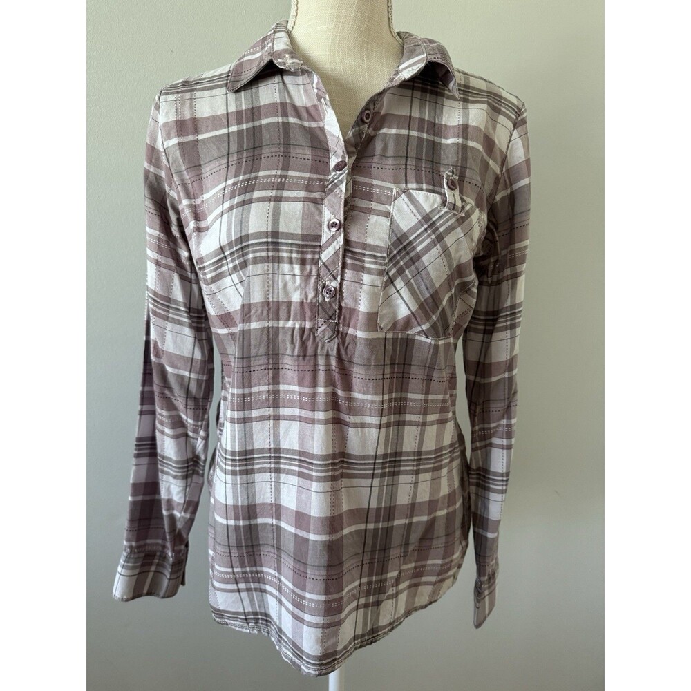 Kuhl Women’s Spectra Plaid Popover Shirt Size Small Outdoors Hiking Workwear‎